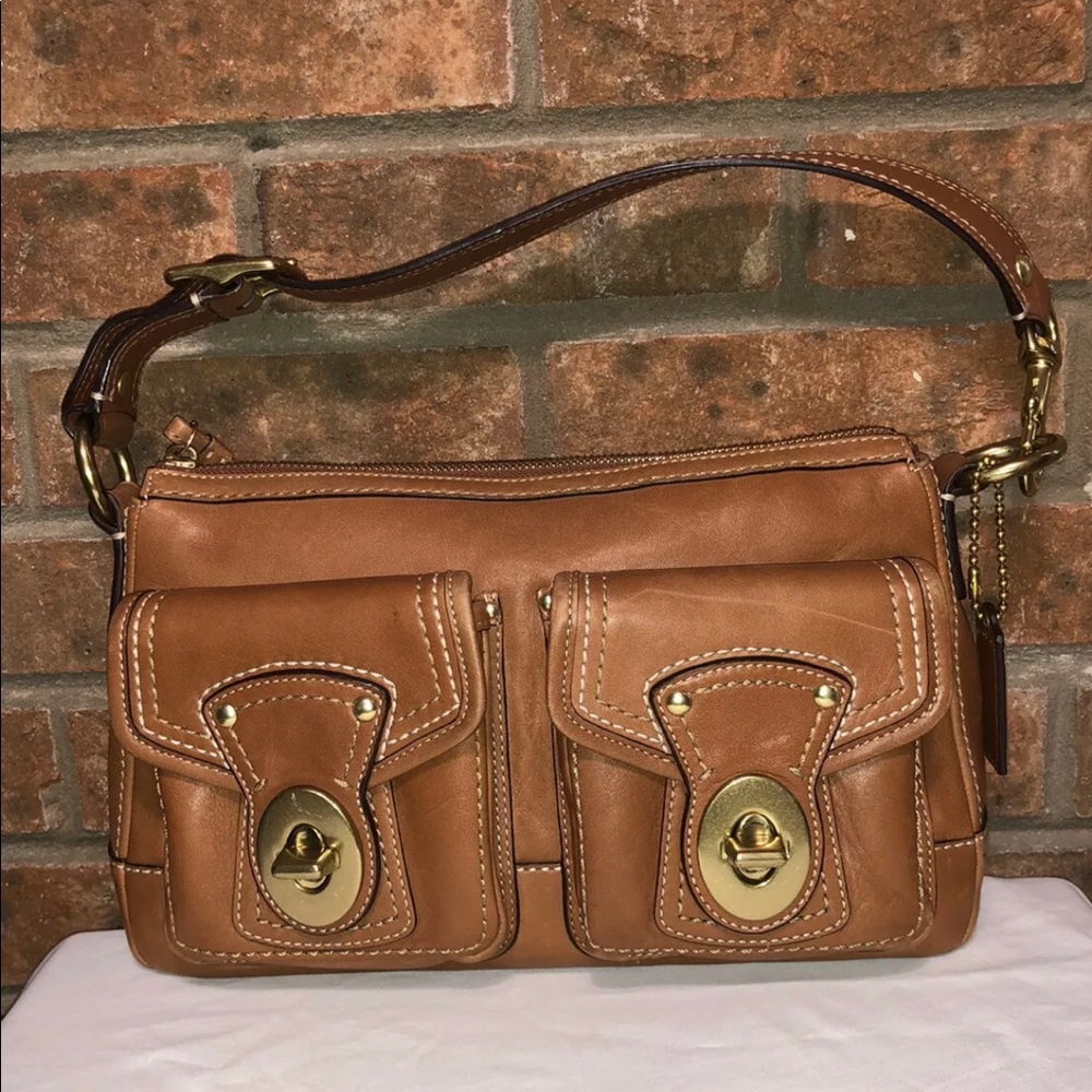 Coach Mandy Brown Leather Satchel Shoulder Bag - VGC